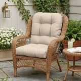 Tufted Outdoor/Indoor Seat/Back Chair Cushions, Set of 4, 42'' x 21'' - Eagle Peak