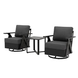 Urban Slate 3 Piece Outdoor Bistro Set, Black/Beige, Black/Gray - Eagle Peak Custom Canopy Tent