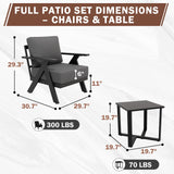 Urban Slate 3 Piece Outdoor Bistro Set, Black/Beige, Black/Gray - Eagle Peak Custom Canopy Tent