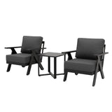 Urban Slate 3 Piece Outdoor Bistro Set, Black/Beige, Black/Gray - Eagle Peak Custom Canopy Tent