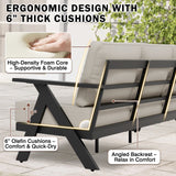 Urban Slate 7 Piece Modern Outdoor Patio Furniture Set - Eagle Peak Custom Canopy Tent