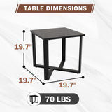Urban Slate Modern Outdoor Coffee Table/Side Table, Black - Eagle Peak Custom Canopy Tent