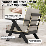 Urban Slate Modern Patio Accent Chair Set of 2/4 - Eagle Peak Custom Canopy Tent