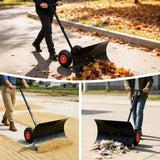 Wheeled Snow Shovel for Driveway 29”x16.5” Blade, Single/Dual Rod - Eagle Peak Custom Canopy Tent