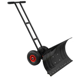 Wheeled Snow Shovel for Driveway 29”x16.5” Blade, Single/Dual Rod - Eagle Peak Custom Canopy Tent