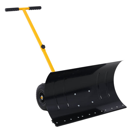 Wheeled Snow Shovel for Driveway 29”x16.5” Blade, Single/Dual Rod - Eagle Peak Custom Canopy Tent