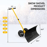 Wheeled Snow Shovel, Single Rod Plow, Single/Dual Rod - Eagle Peak®