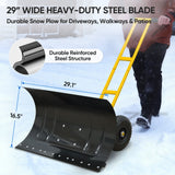 Wheeled Snow Shovel, Single Rod Plow, Single/Dual Rod - Eagle Peak®