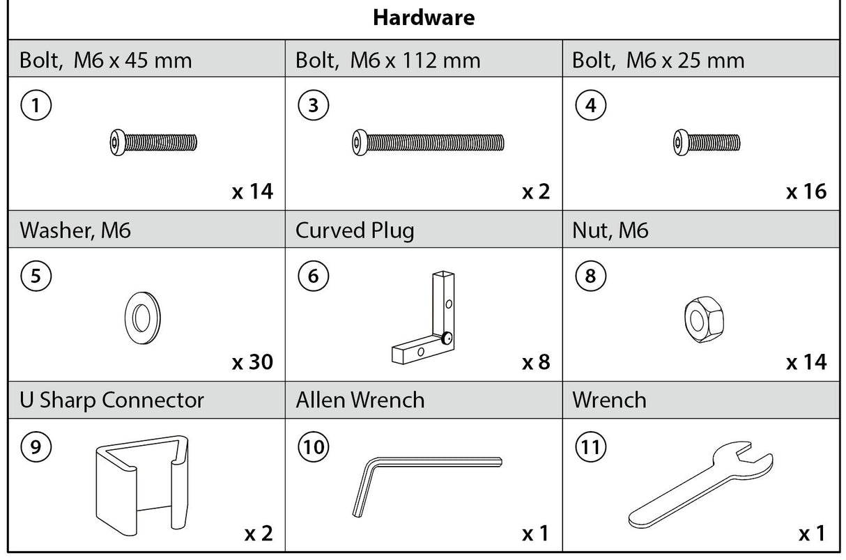 WSS Part Hadeware A - Eagle Peak Canopy and Outdoor Products