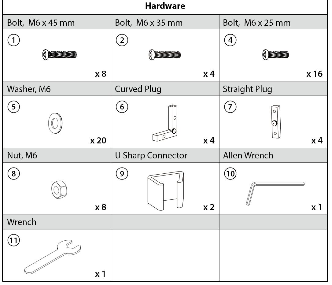 WSS Part Hadeware C - Eagle Peak Canopy and Outdoor Products