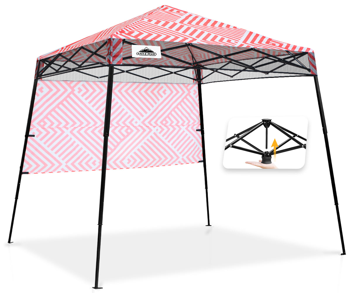 8x8 Pop Up Canopy Tent with Sidewall,8x8 Base 6x6 Top