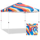 EAGLE PEAK E100/O100 Easy Setup 10x10 Straight Leg Pop Up Canopy Tent with Graphix Top