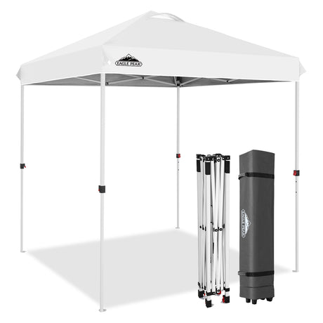 EAGLE PEAK 6.6x6.6 Pop Up Canopy Tent Instant Outdoor Canopy Easy Set - up Straight Leg - Eagle Peak Custom Canopy Tent