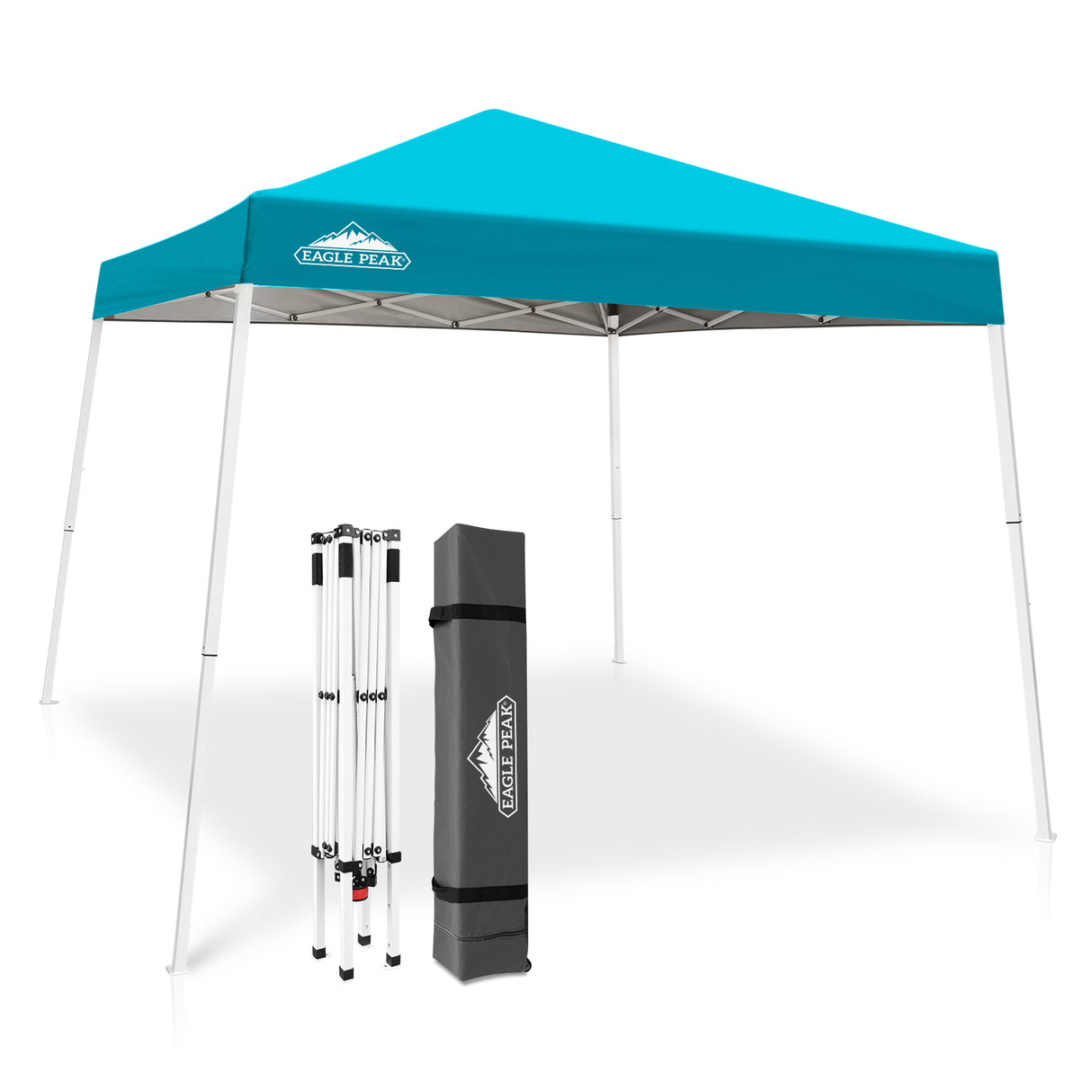 Slant Leg Pop up Canopy Tent, 10x10 Base 8x8 Top