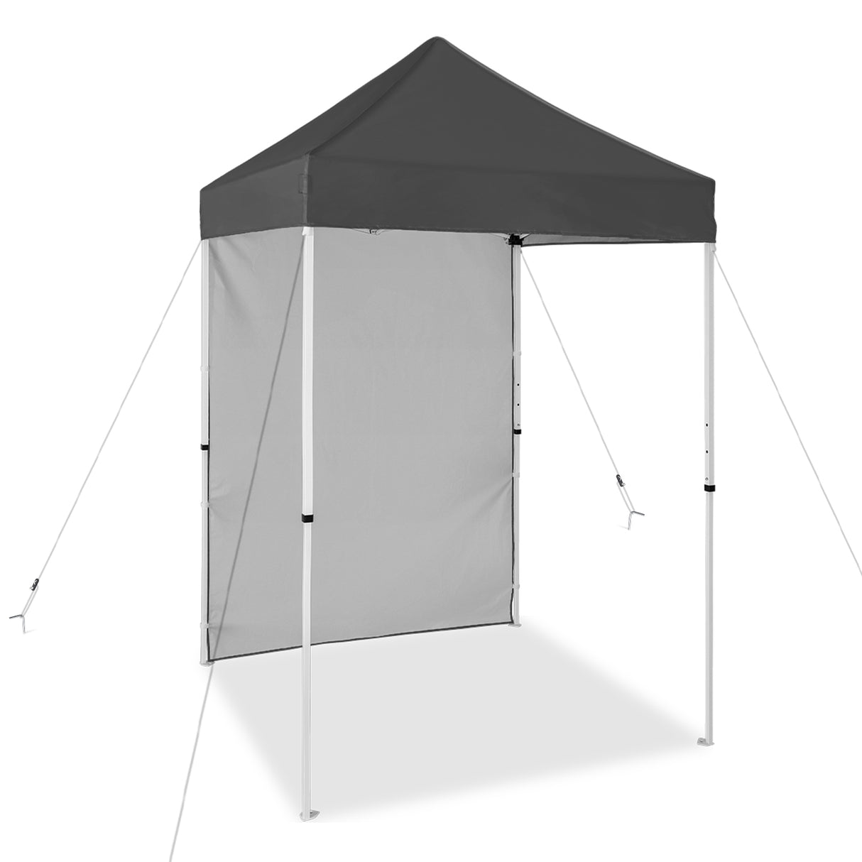 5x5 Straight Leg Pop Up Canopy Tent with One Removable Sunwall