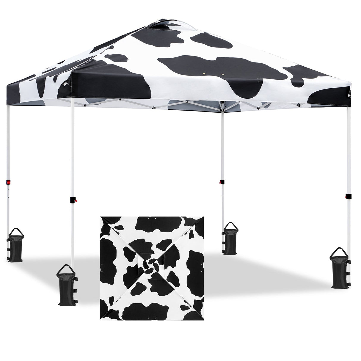 EAGLE PEAK E100/O100 Easy Setup 10x10 Straight Leg Pop Up Canopy Tent with 100 Sqft of Shade