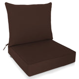 EAGLE PEAK Outdoor Deep Seat Patio Seat Cushion Set, 25x25x5 inch, 2-Piece Back Chair Cushion