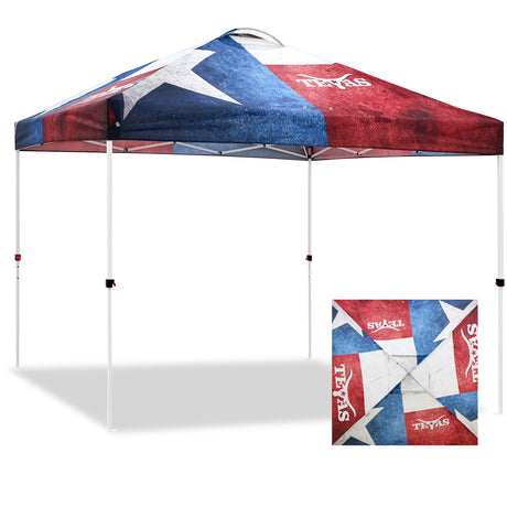 EAGLE PEAK E100/O100 Easy Setup 10x10 Straight Leg Pop Up Canopy Tent with 100 Sqft of Shade