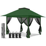 EAGLE PEAK 13x13 Pop Up Gazebo w/ Mosquito Netting - Eagle Peak Canopy and Outdoor Products