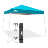 EAGLE PEAK Slant Leg Pop up Canopy Tent, 10x10 Base 8x8 Top