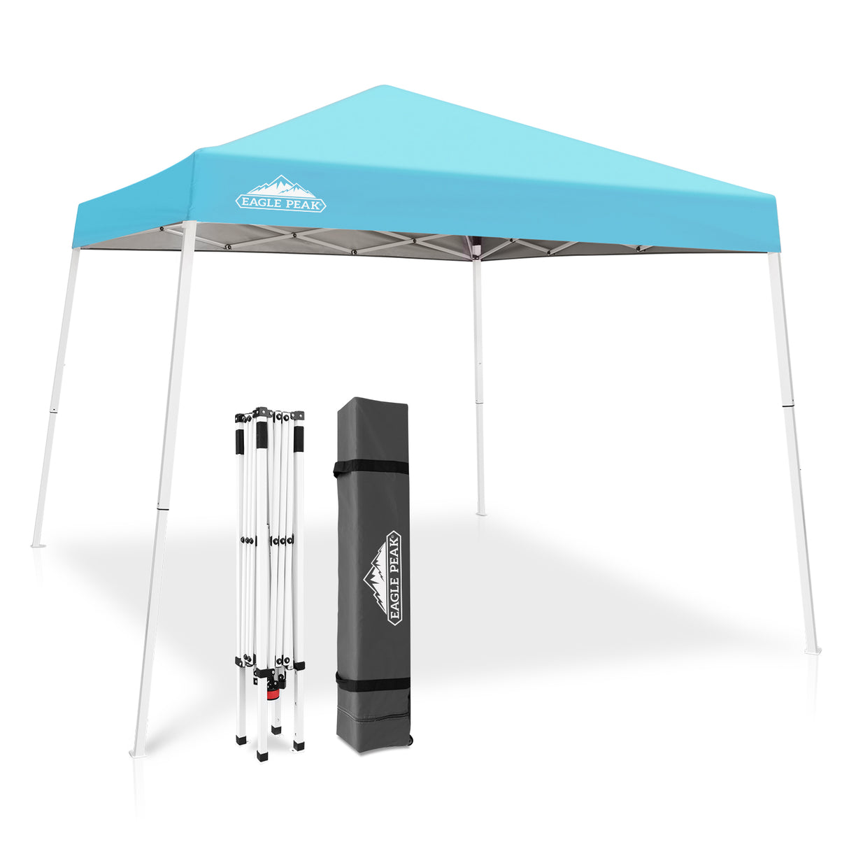 EAGLE PEAK Slant Leg Pop up Canopy Tent, 10x10 Base 8x8 Top