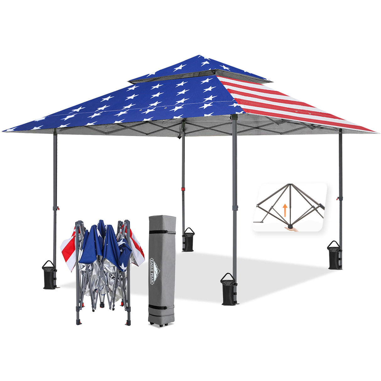 EAGLE PEAK 13x13 Straight Leg Pop Up Canopy Tent