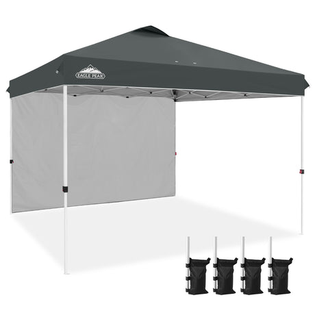 12x12 Commercial Heavy Duty Pop up Canopy with 1 Sidewall