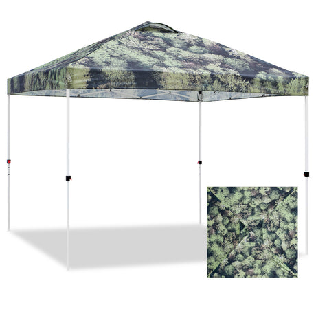 EAGLE PEAK E100/O100 Easy Setup 10x10 Straight Leg Pop Up Canopy Tent with Graphix Top