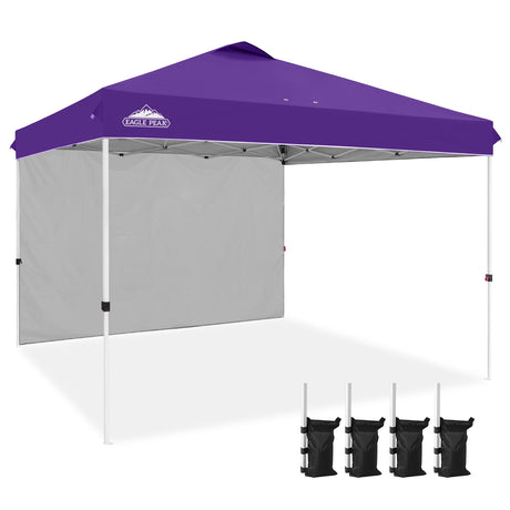 12x12 Commercial Heavy Duty Pop up Canopy with 1 Sidewall