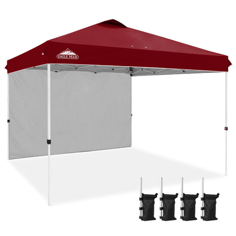 12x12 Commercial Heavy Duty Pop up Canopy with 1 Sidewall