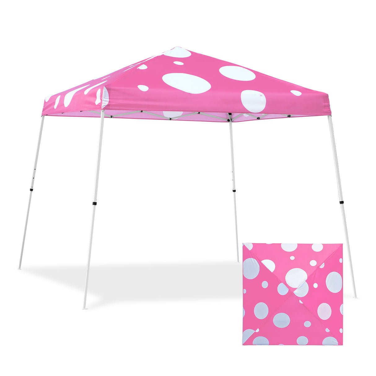 EAGLE PEAK Slant Leg Pop up Canopy Tent, 10x10 Base 8x8 Top