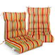 Tufted Outdoor/Indoor Seat/Back Chair Cushion, Set of 2, 42'' x 21''