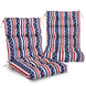 EAGLE PEAK Tufted Outdoor/Indoor High Back Patio Chair Cushion, Set of 2, 46'' x 22''