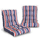 EAGLE PEAK Tufted Outdoor/Indoor Seat/Back Chair Cushion, Set of 2, 42'' x 21''