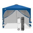 EAGLE PEAK 10x10 Outdoor Pop Up Canopy Tent, Pop Up Screenhouse with Mosquito Netting, Vented Top and Wheeled Carrying Bag - Eagle Peak®