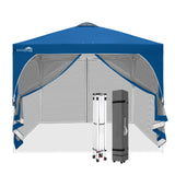 EAGLE PEAK 10x10 Outdoor Pop Up Canopy Tent, Pop Up Screenhouse with Mosquito Netting, Vented Top and Wheeled Carrying Bag - Eagle Peak®