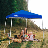 EAGLE PEAK Slant Leg Pop up Canopy Tent, 10x10 Base 8x8 Top