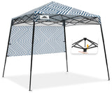 EAGLE PEAK 8x8 Pop Up Canopy Tent with Sidewall, 8x8 Base 6x6 Top