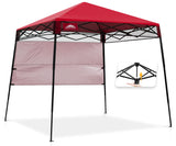 EAGLE PEAK 8x8 Pop Up Canopy Tent with Sidewall, 8x8 Base 6x6 Top